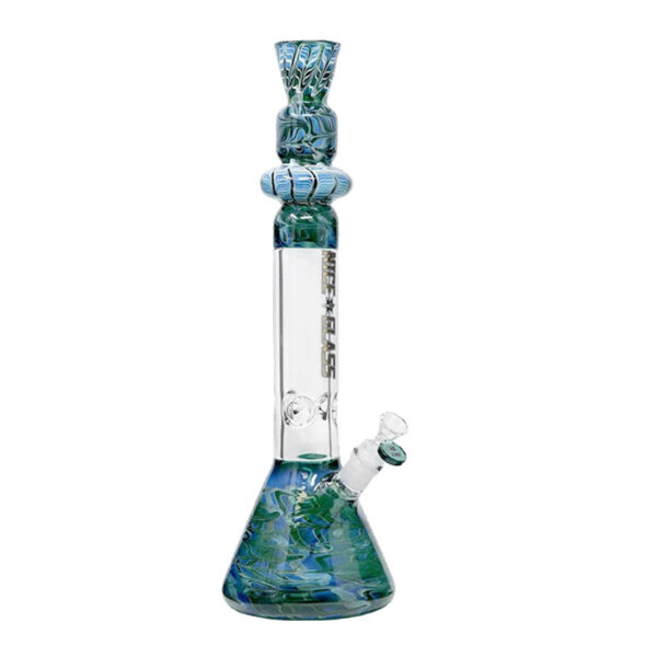 18" nice glass top glass beaker bong
