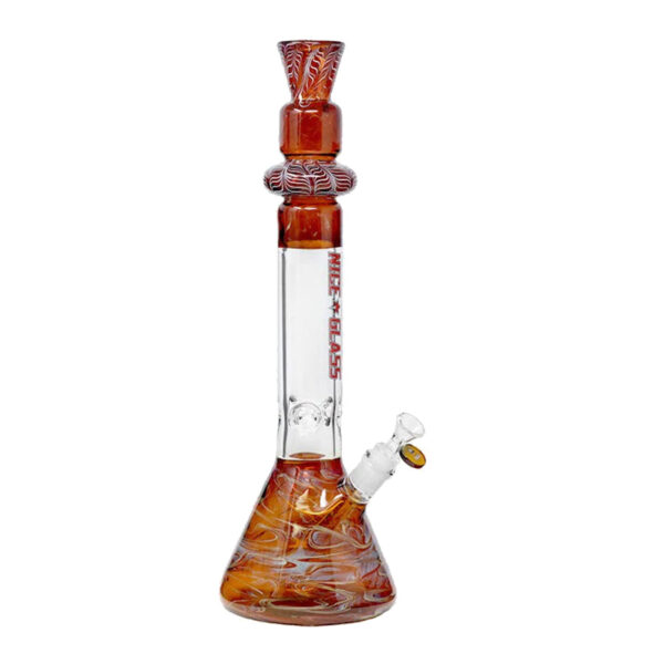 18" nice glass top glass beaker bong