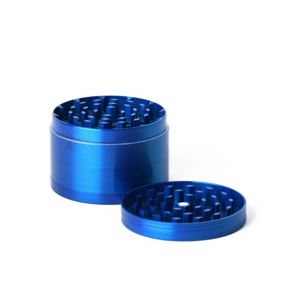60mm blue metal 4pc herb grinder