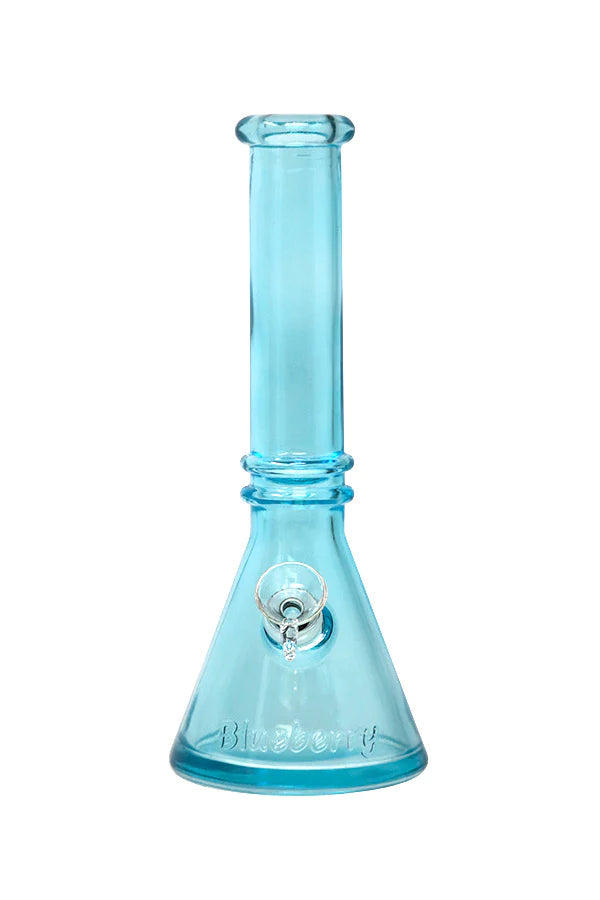10" blueberry double ring soft glass beaker bong 10" blueberry double ring soft glass beaker bong