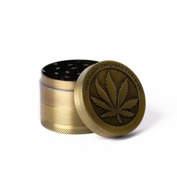 brass single leaf 50mm herb grinder