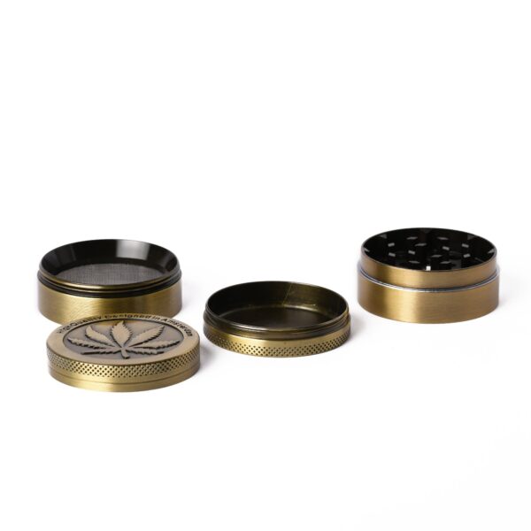 brass single leaf 50mm herb grinder