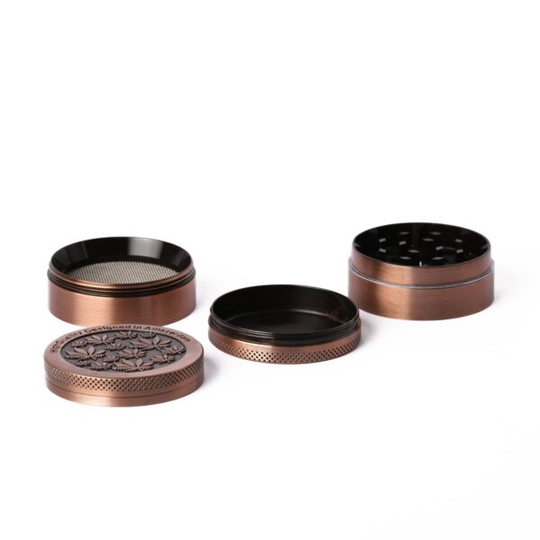 copper multi leaf 50mm herb grinder
