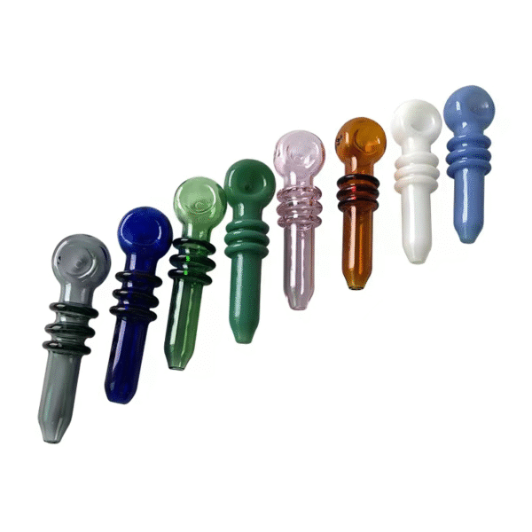 4.5" glass pipe w/ triple grip random color