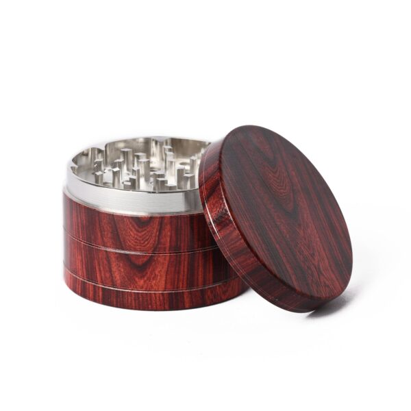 60mm rosewood look, 4pc metal herb grinder