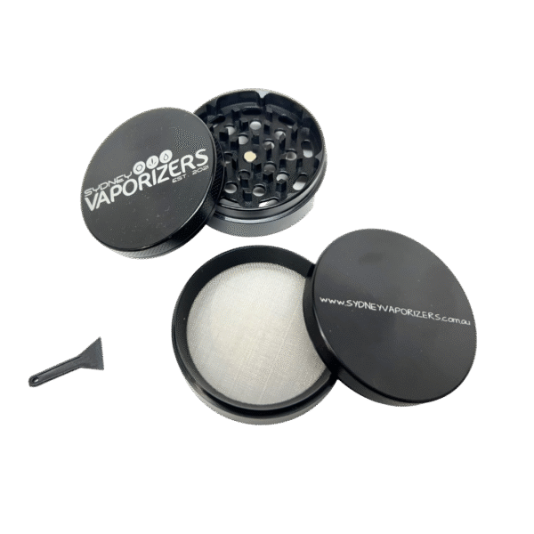 sydney vaporizers black metal 4pc herb grinder 60mm