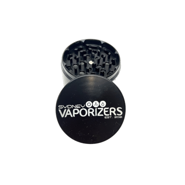 sydney vaporizers black metal 4pc herb grinder 60mm