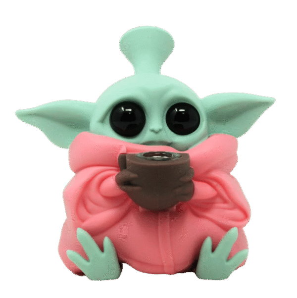 5" baby yoda silicone water pipe